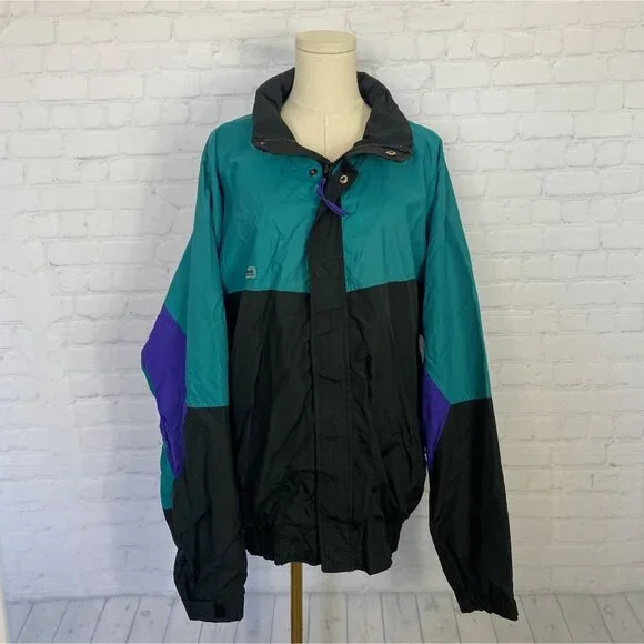 Vintage Columbia Mens XL Colorblocked WindbreakerCollared Jacket - Picture 1 of 9